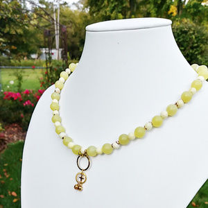 Olive Jade Choker Necklace
